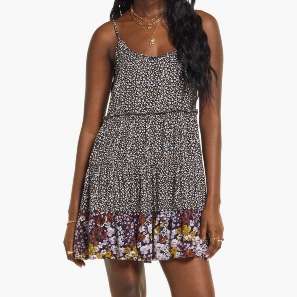 BP Floral Print Tiered Babydoll Sundress